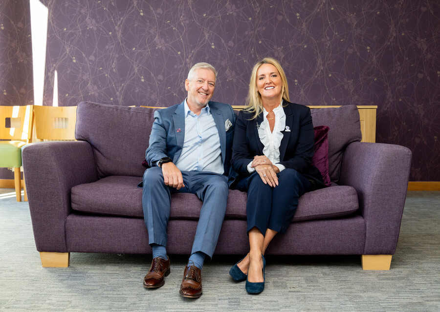 Alison and Steve couch