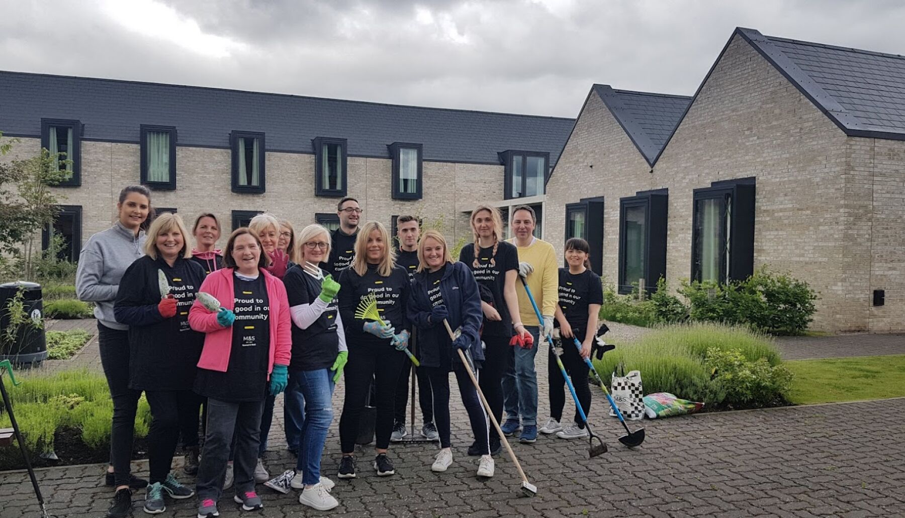 Volunteers garden