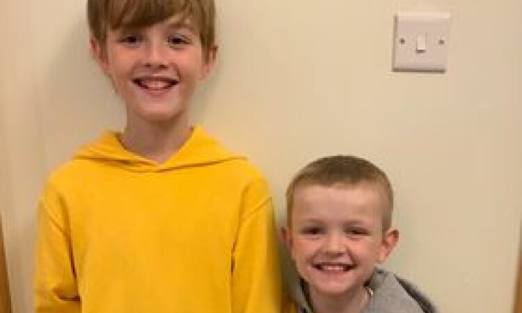 David with brother
