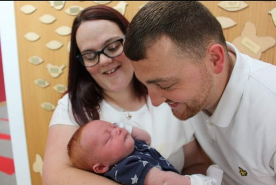 Logan with parents