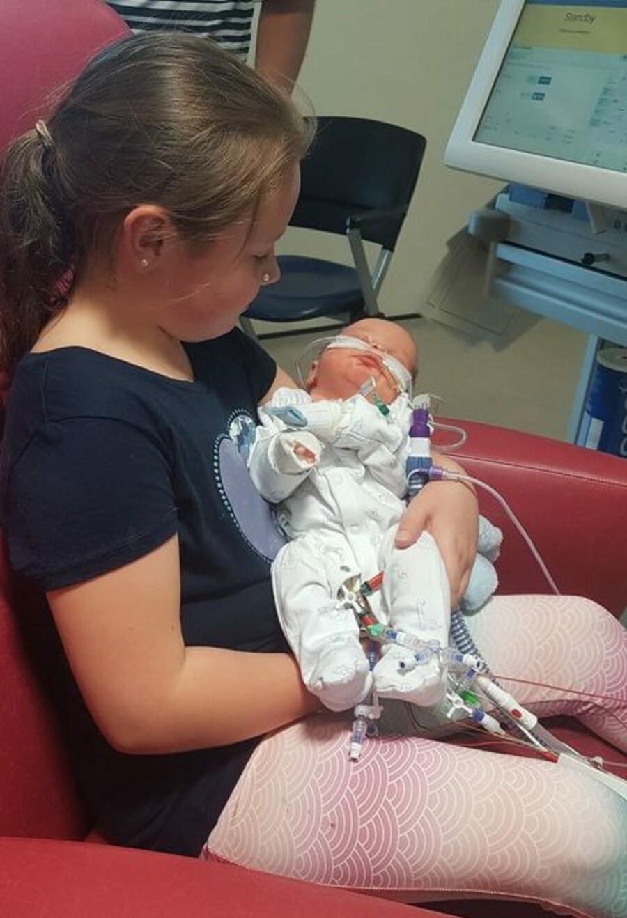 Jamie with sister