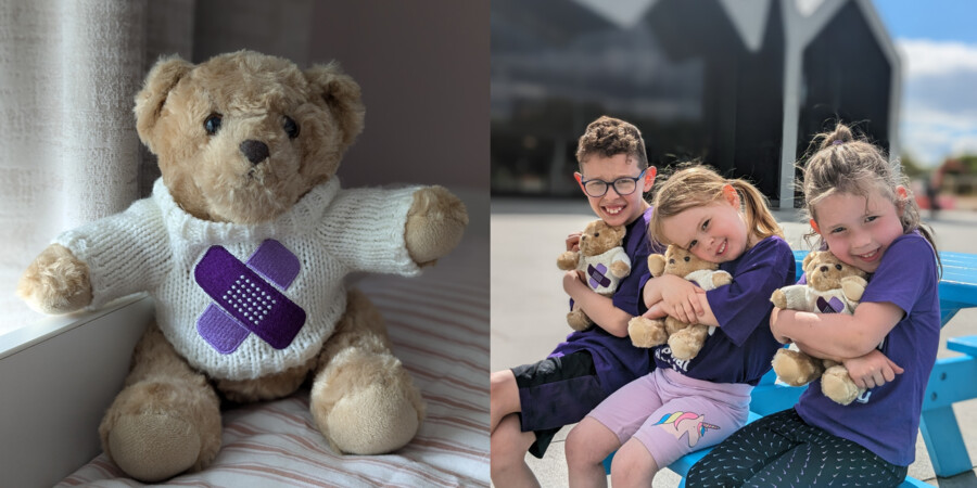 Kami Bear and children